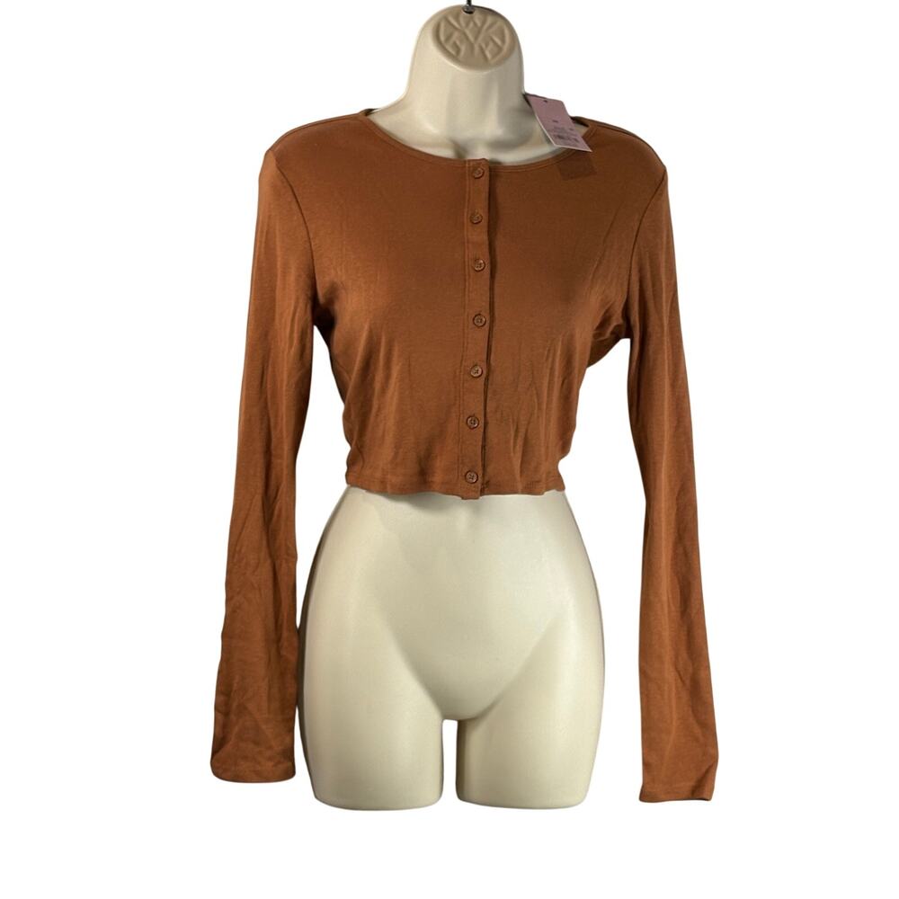 Wild Fable Women's Long Sleeve Cardigan Sweater, Brown, Size XS, NWT
